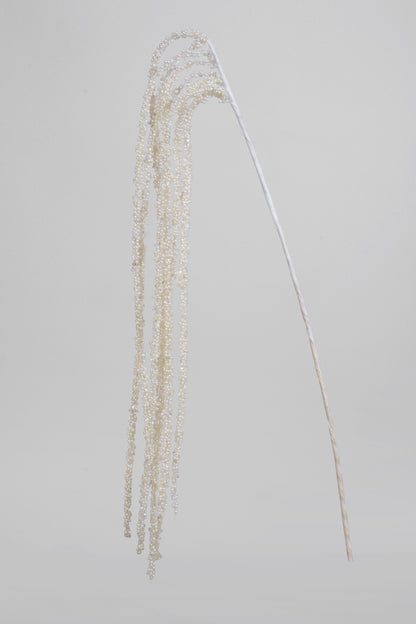 35" Hanging Pearlized Bead Spray White