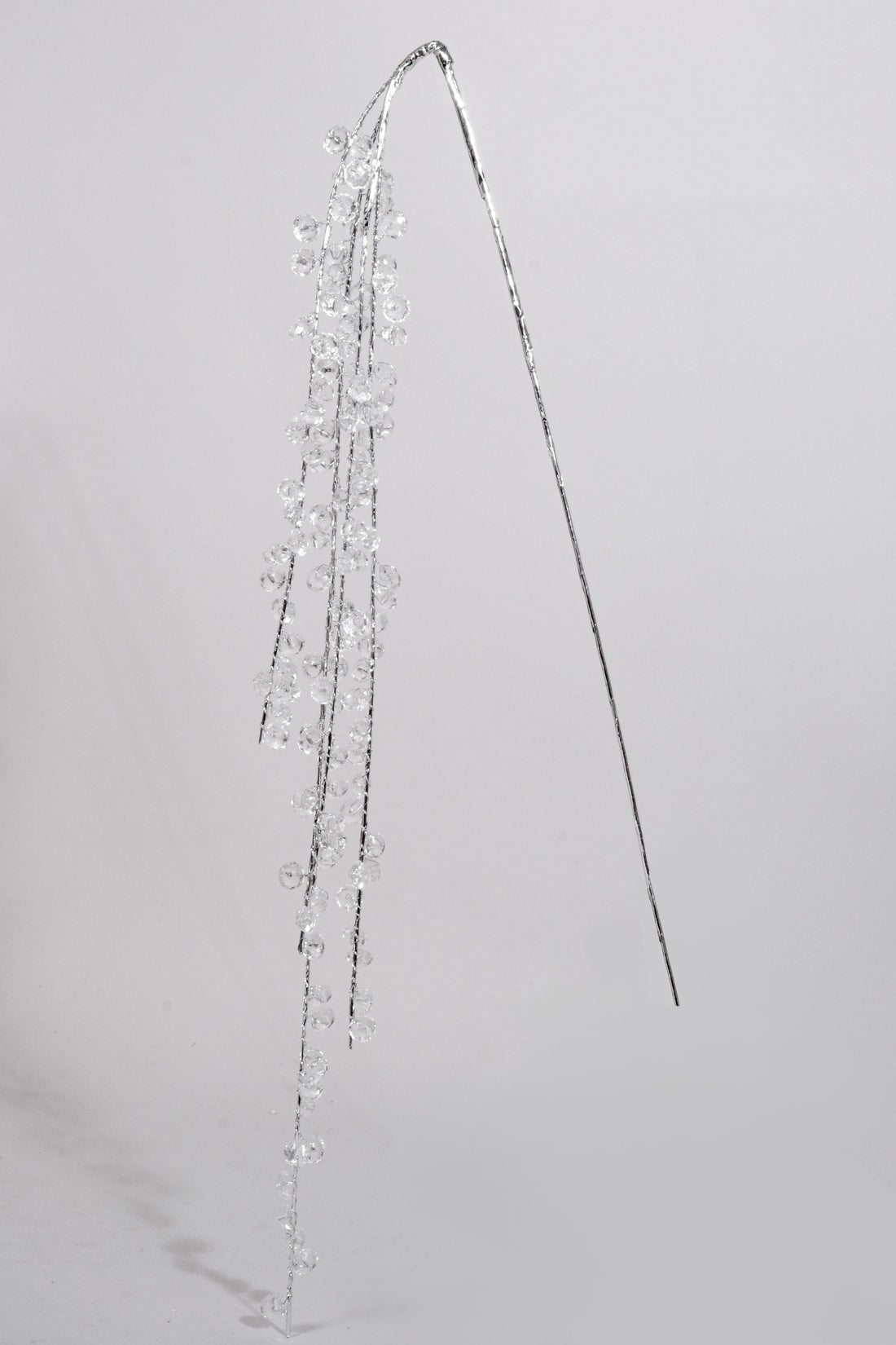 38" Hanging Crystal Bead Spray Silver/Clear