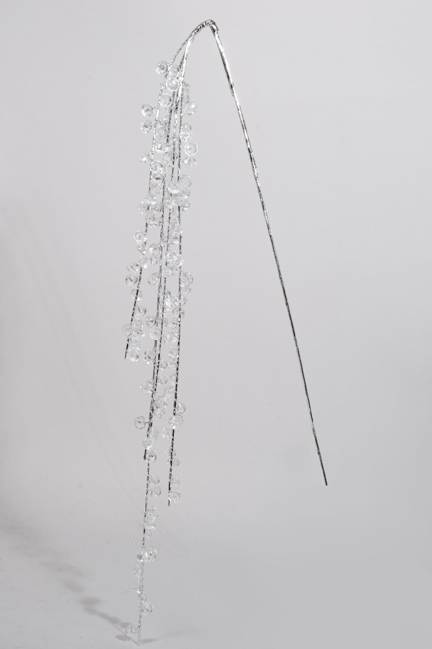 38" Hanging Crystal Bead Spray Silver/Clear