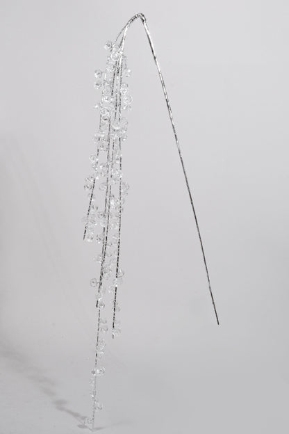 38" Hanging Crystal Bead Spray Silver/Clear