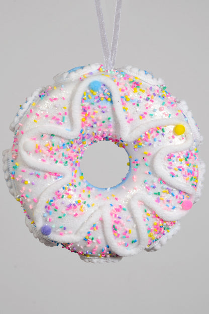 8" Sprinkle Donut White/Blue