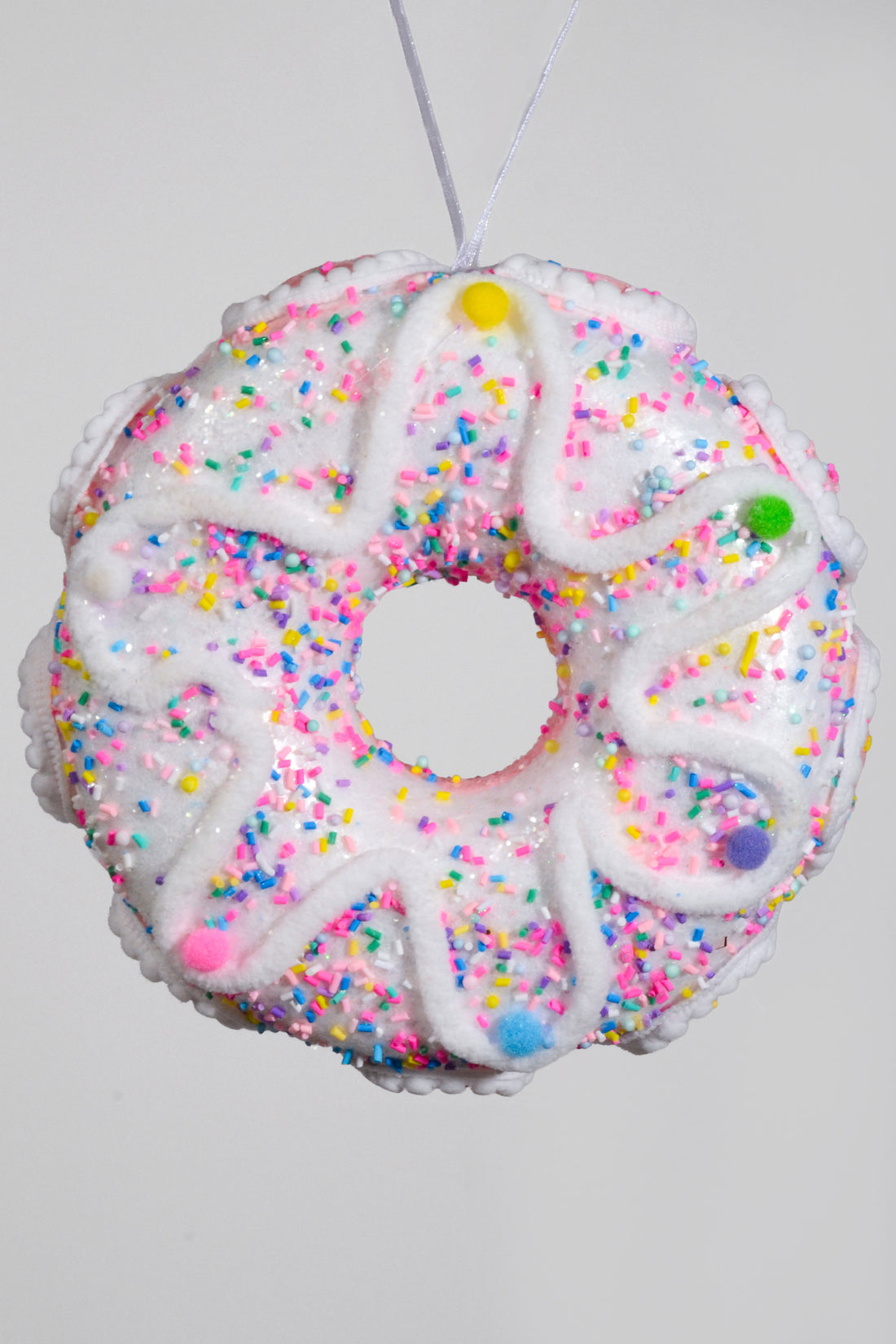 8" Sprinkle Donut White/Pink