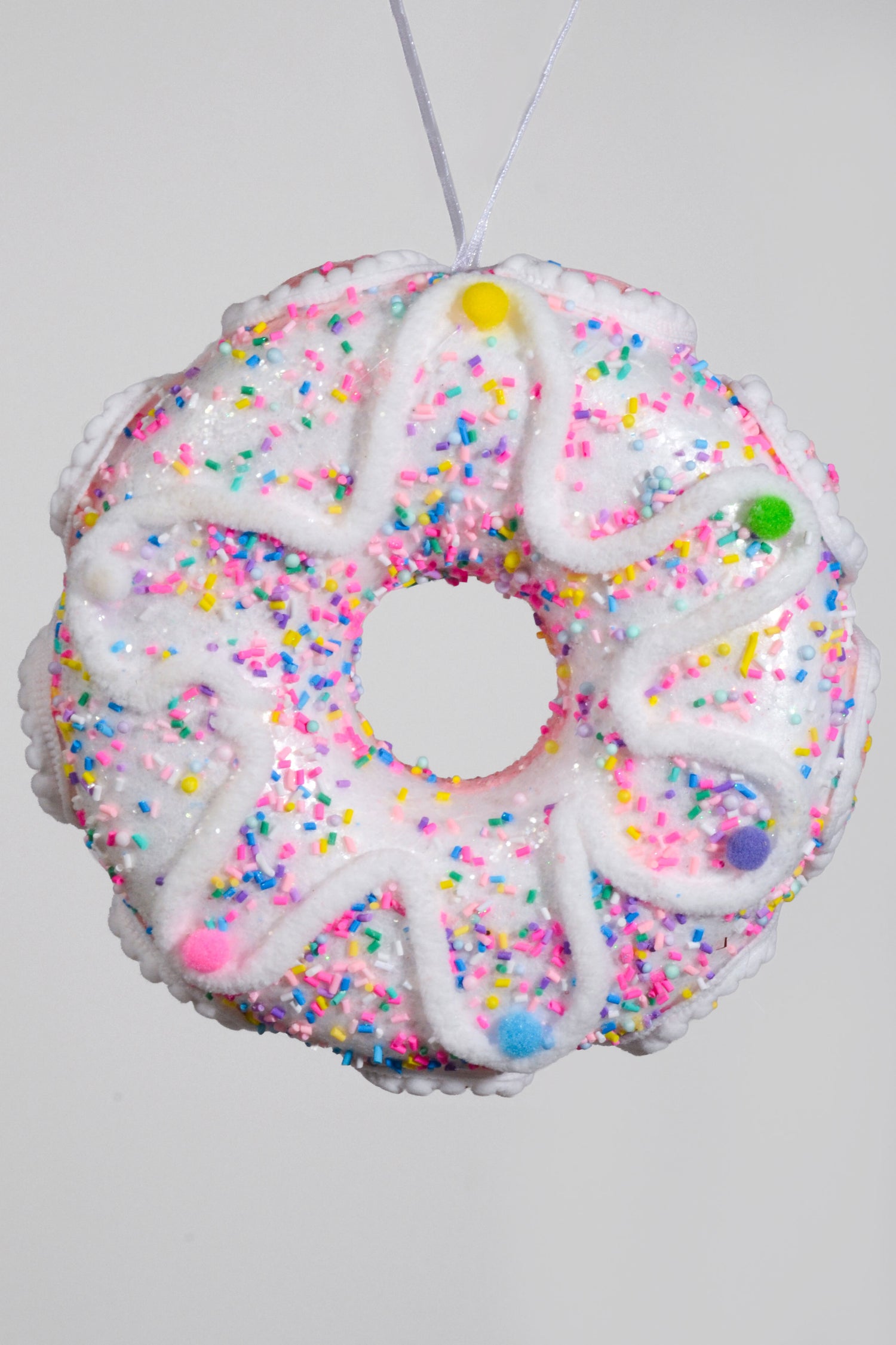 8" Sprinkle Donut White/Pink