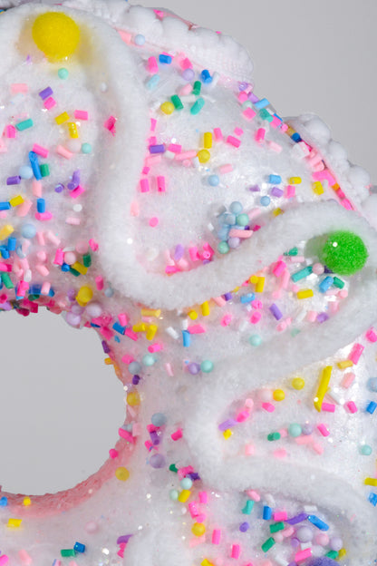 8" Sprinkle Donut White/Pink