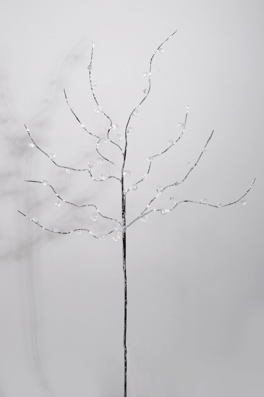 30" Crystal Bead Spray Silver