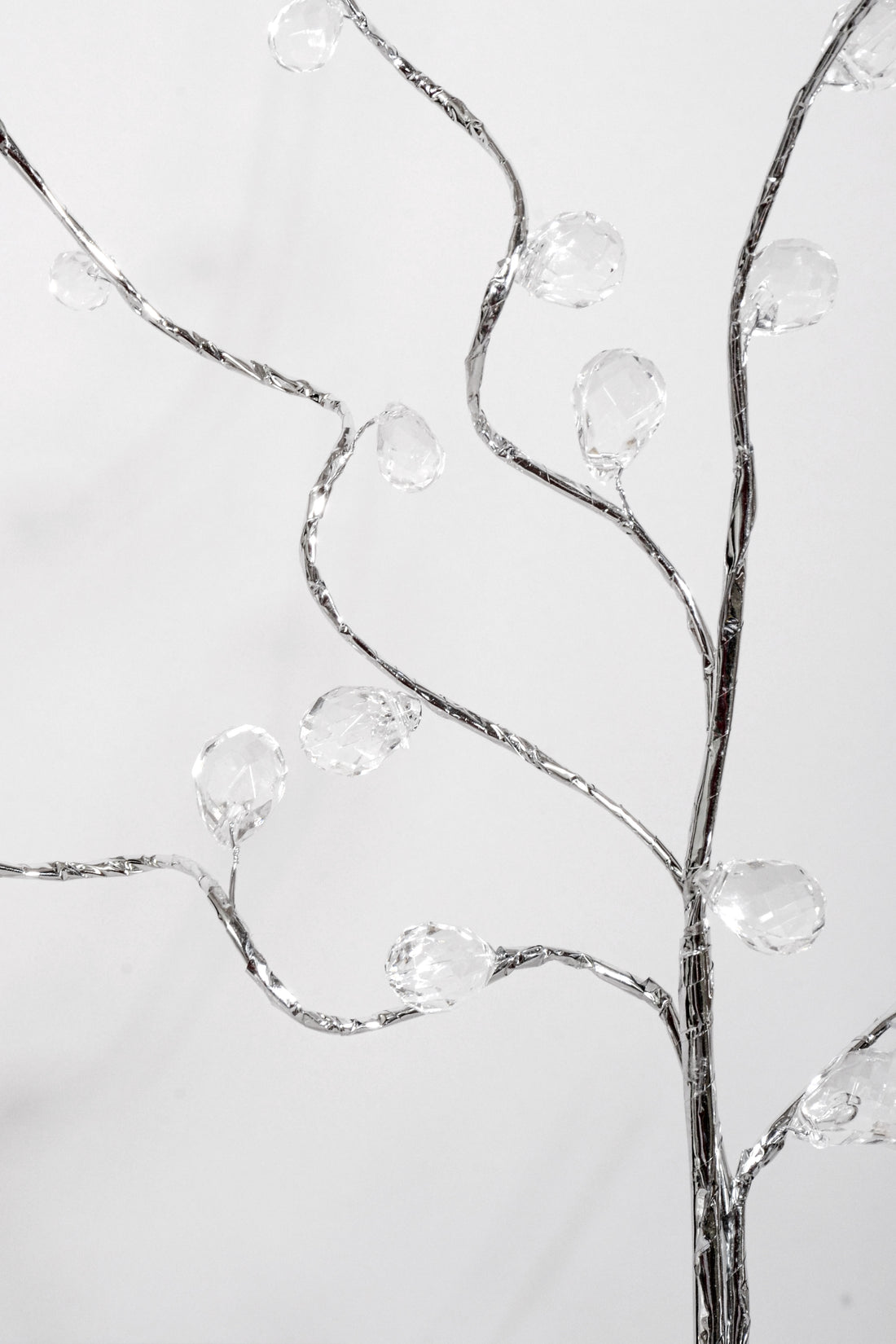 30" Crystal Bead Spray Silver