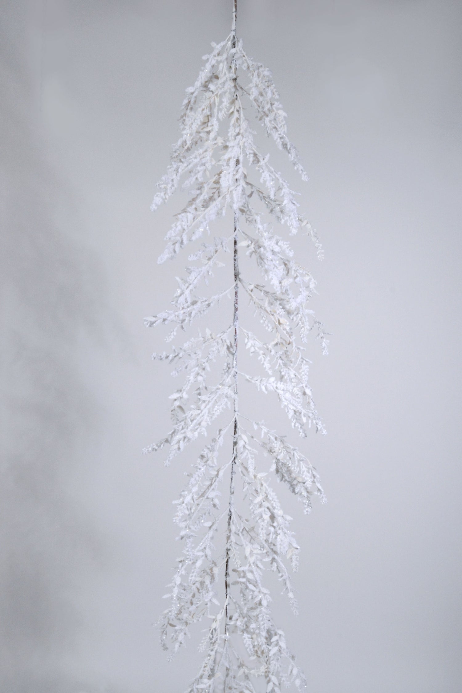 57" Frosted Cedar Garland White