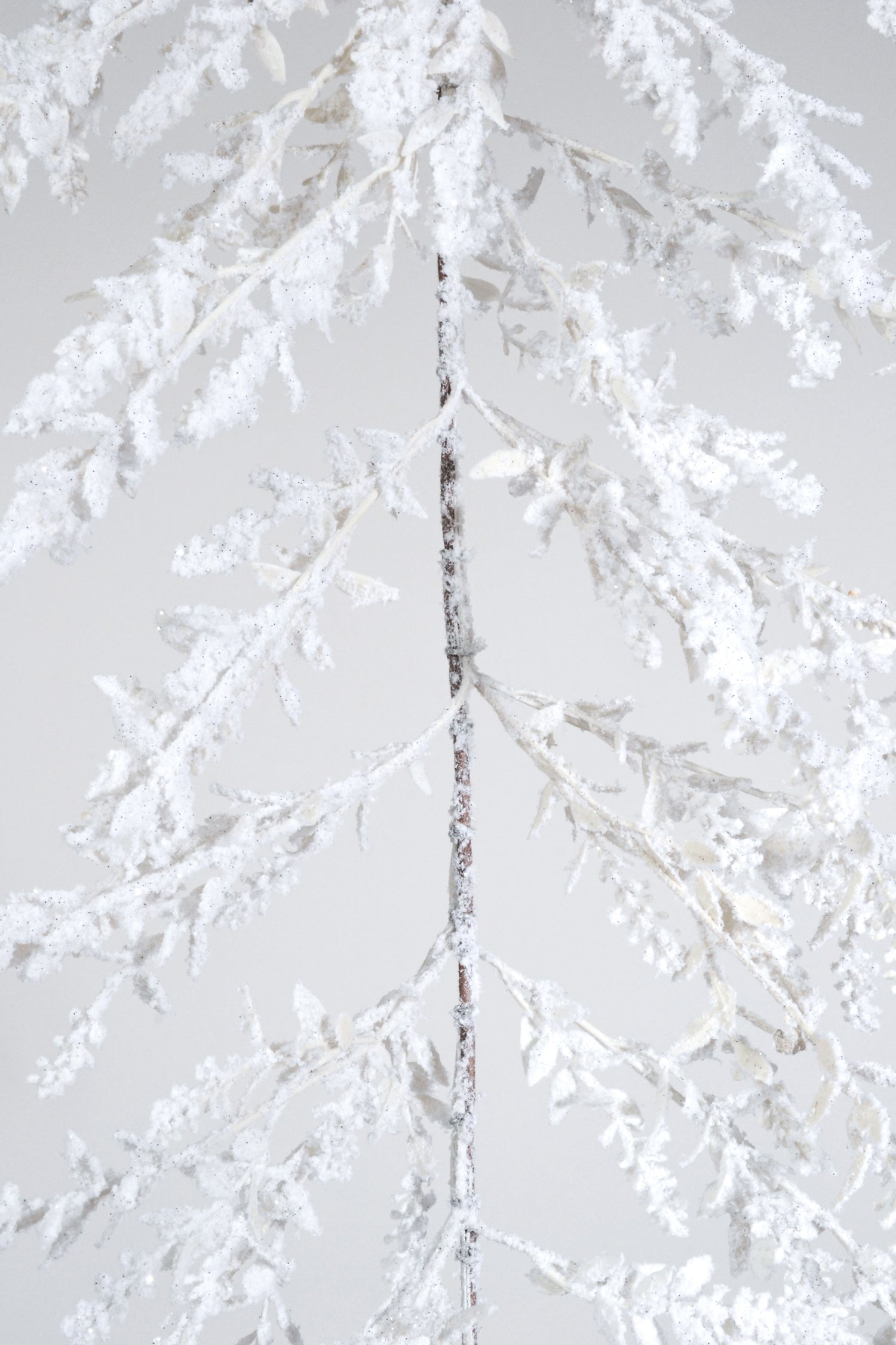 57" Frosted Cedar Garland White