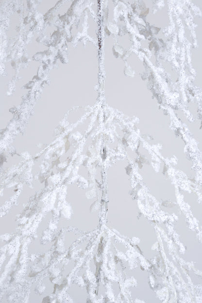 61" Frosted Cedar Garland White