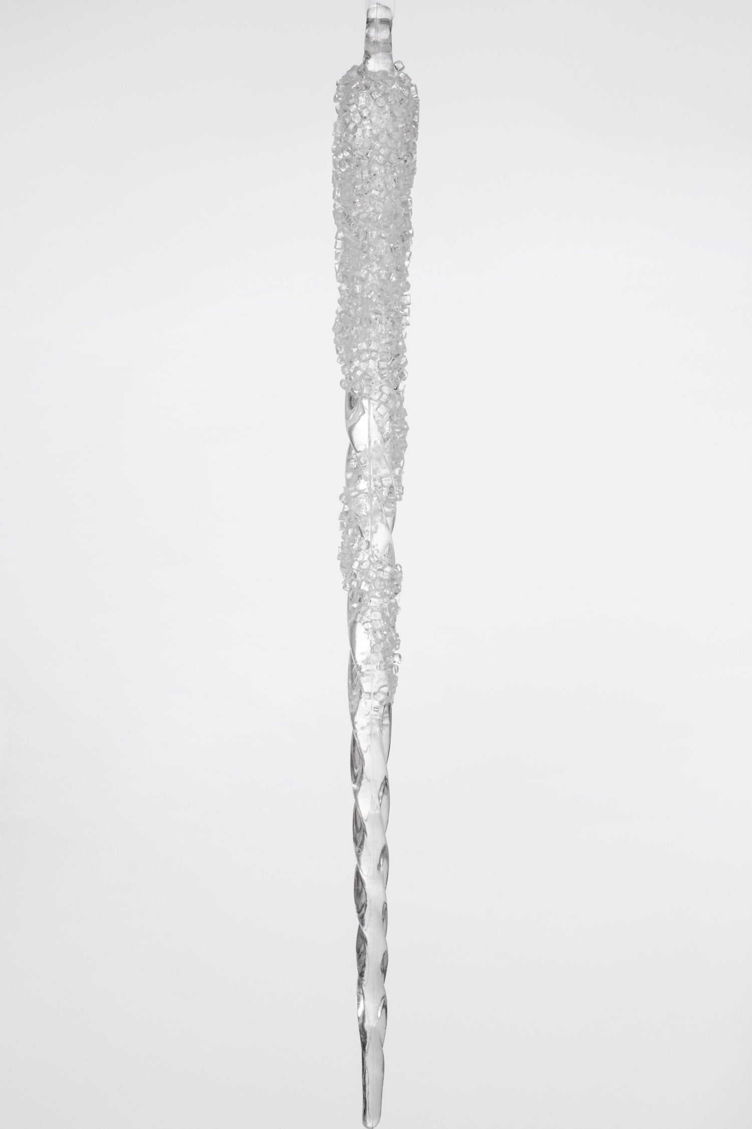 14.5" Icicles With Bead Clear Pkg2