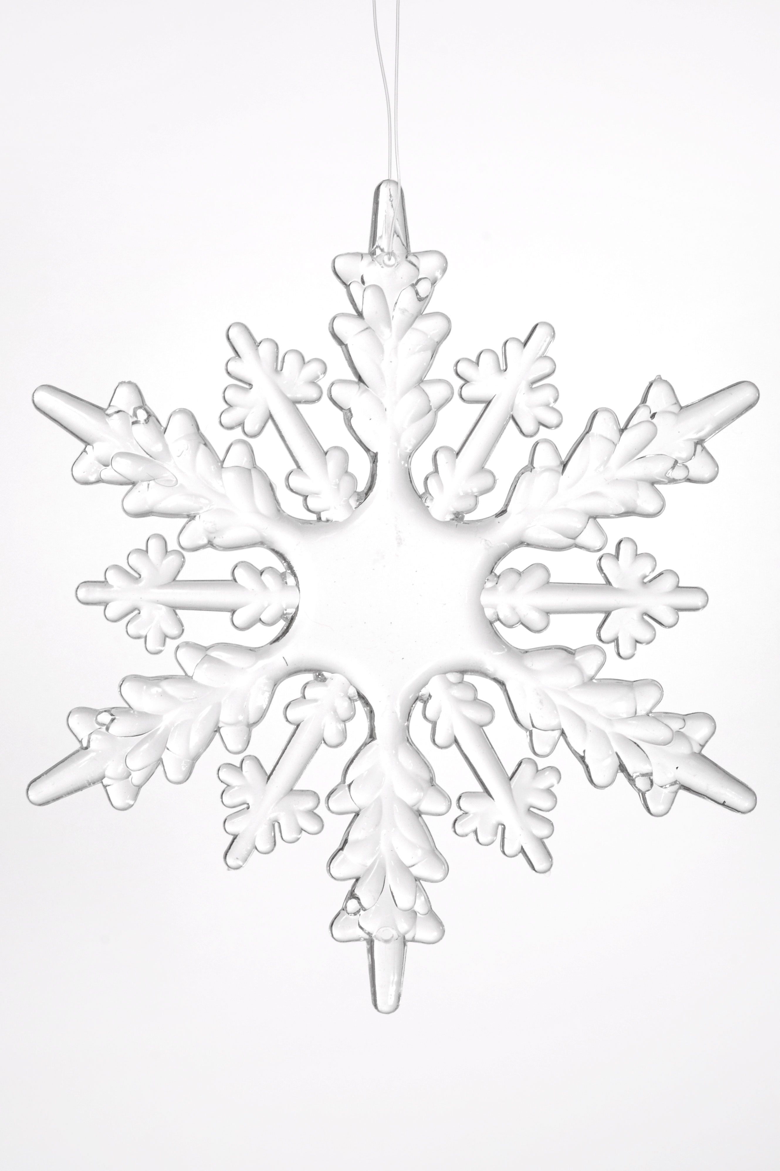 6.3" Snowflake Clear