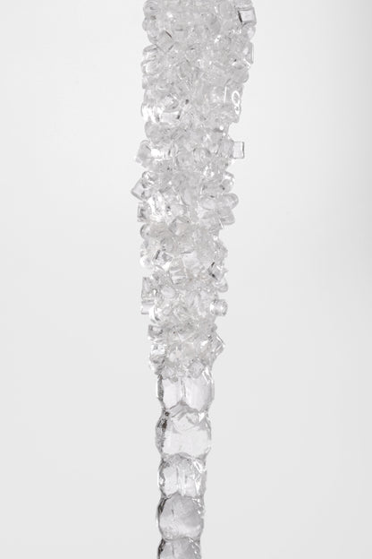 6" Icicles With Bead  Clear Pkg2