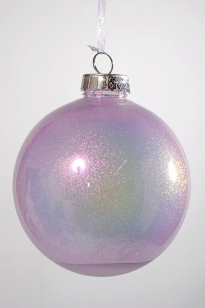 150mm Glitter Ball Ornament Purple