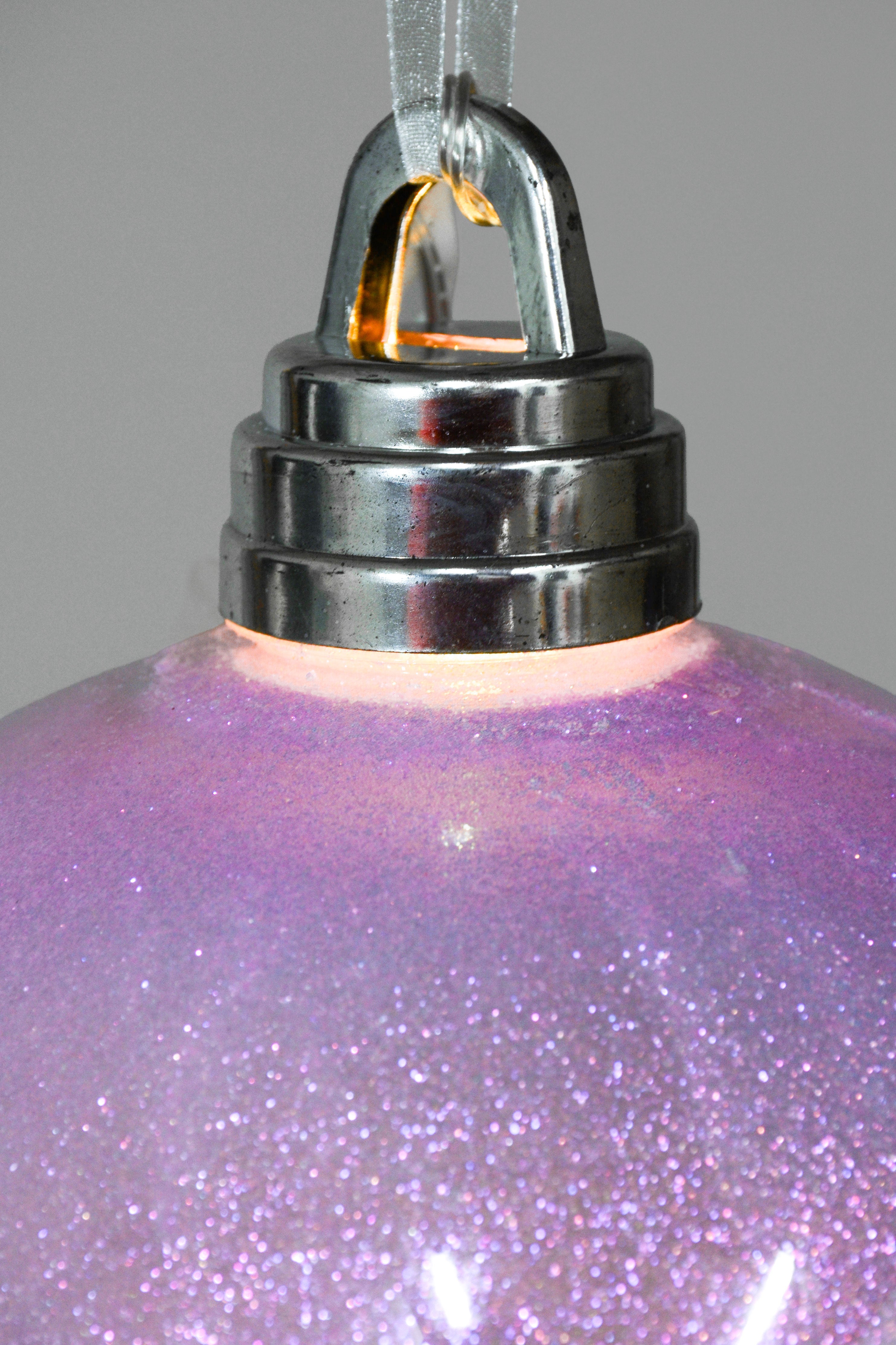 200mm Glitter Ball With Light Purple