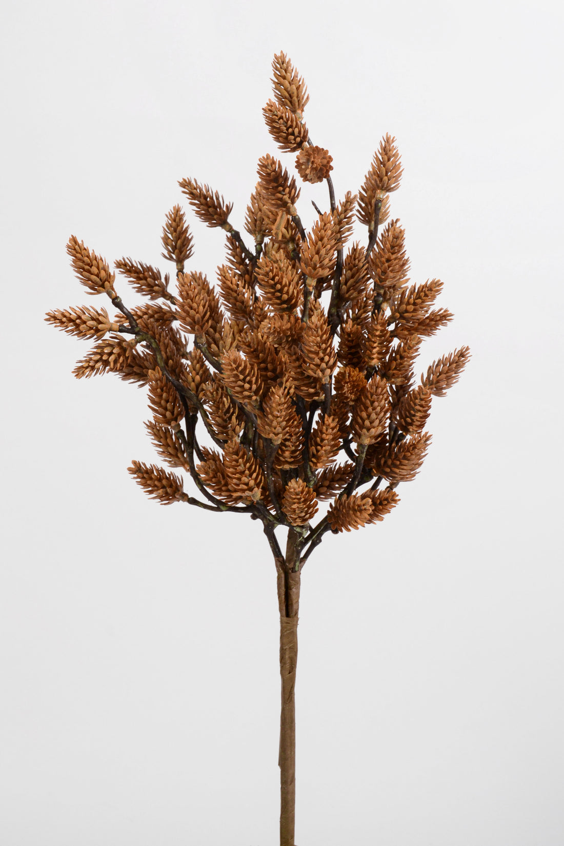 15" Artificial Pinecone Bush Brown