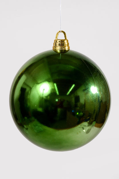 300MM Shiny Plastic Ball Ornament Apple Green