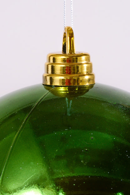 300MM Shiny Plastic Ball Ornament Apple Green