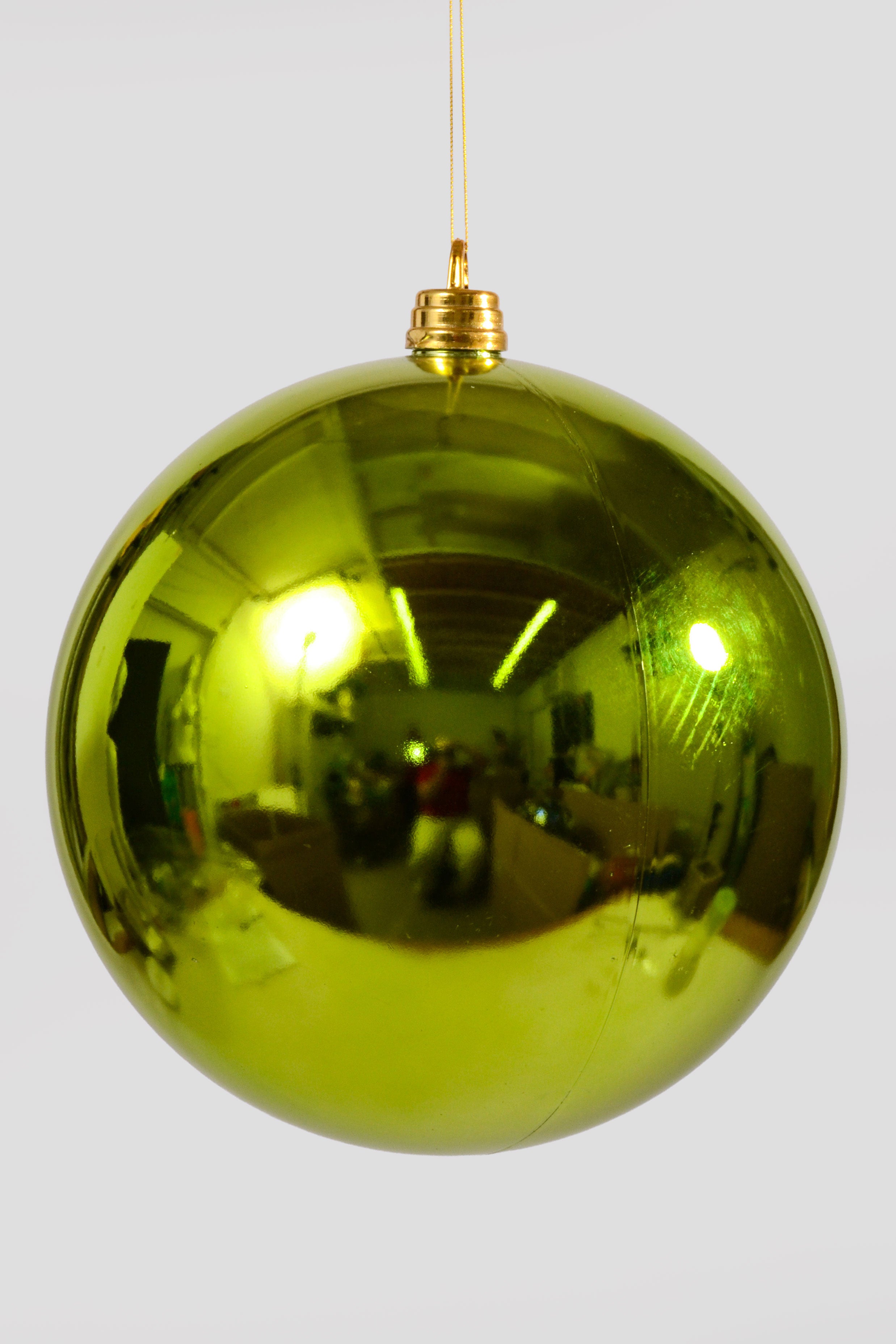 400MM Shiny Plastic Ball Ornament Apple Green