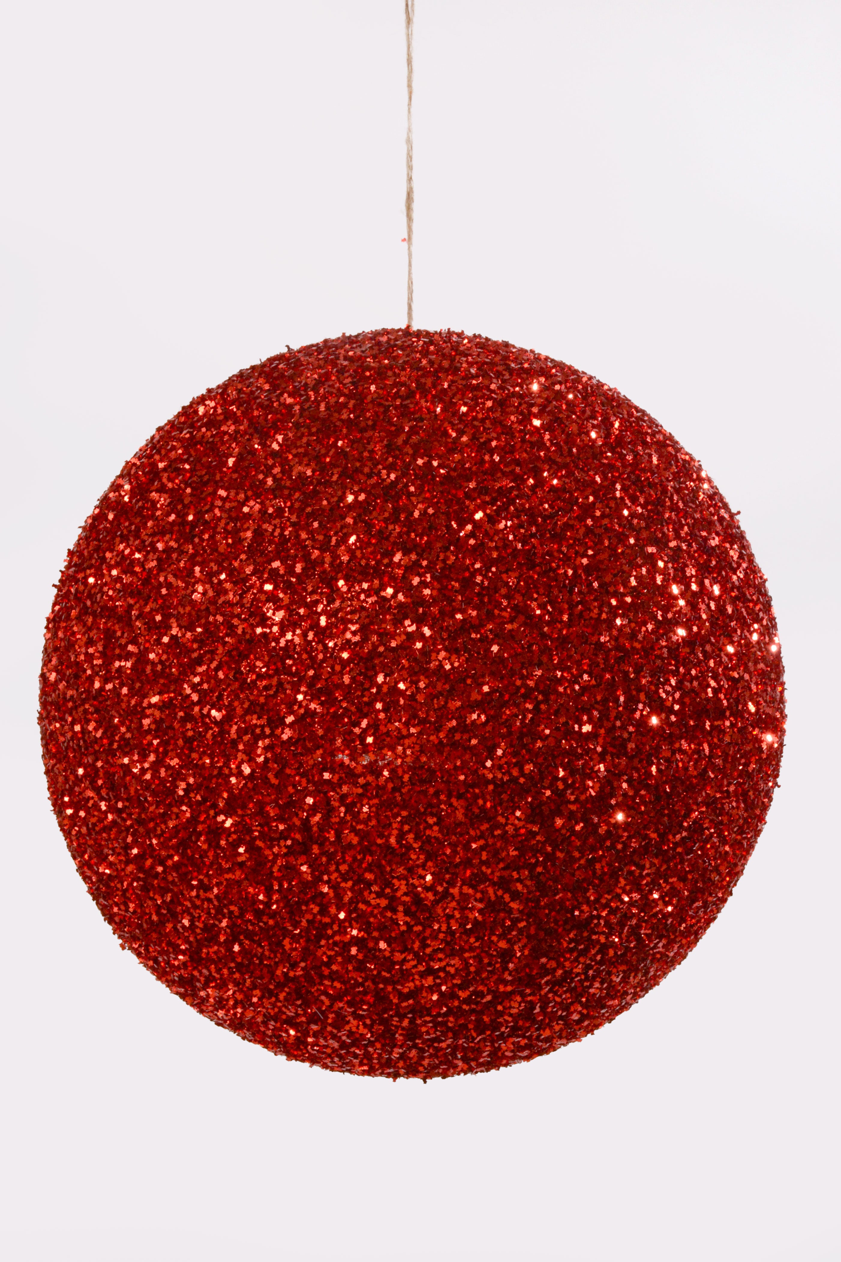 300MM  Ball Ornament With Sequin Red