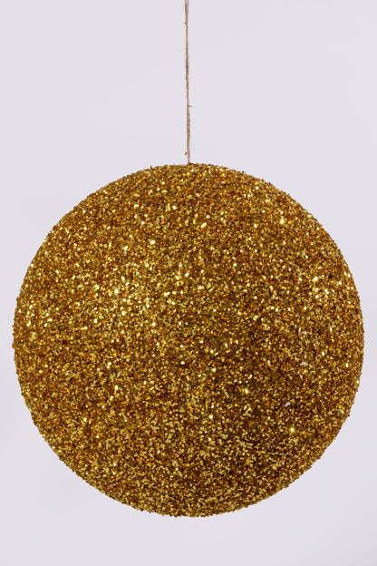 300MM  Ball Ornament With Sequin Gold