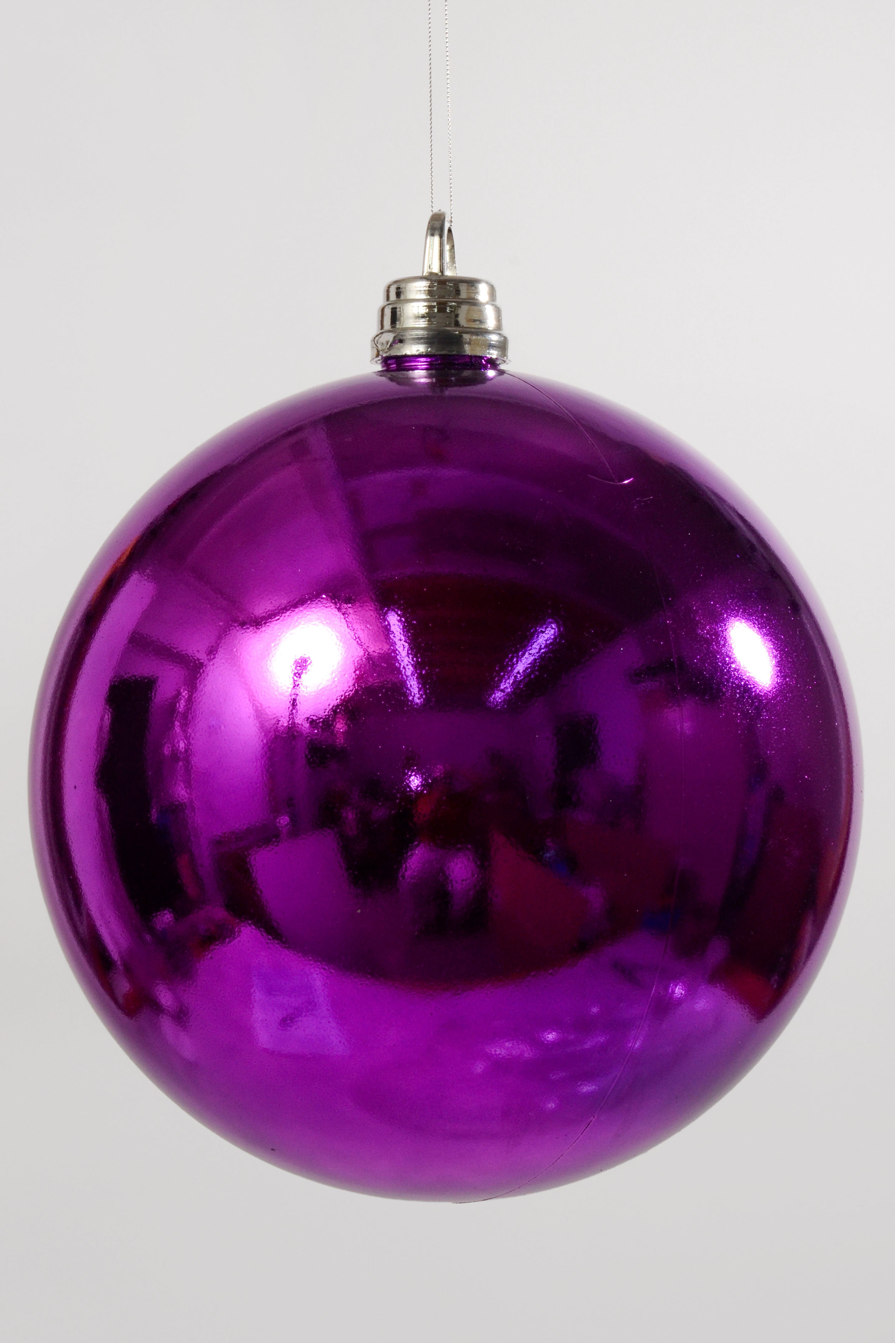 300MM Shiny Plastic Ball Ornament Purple