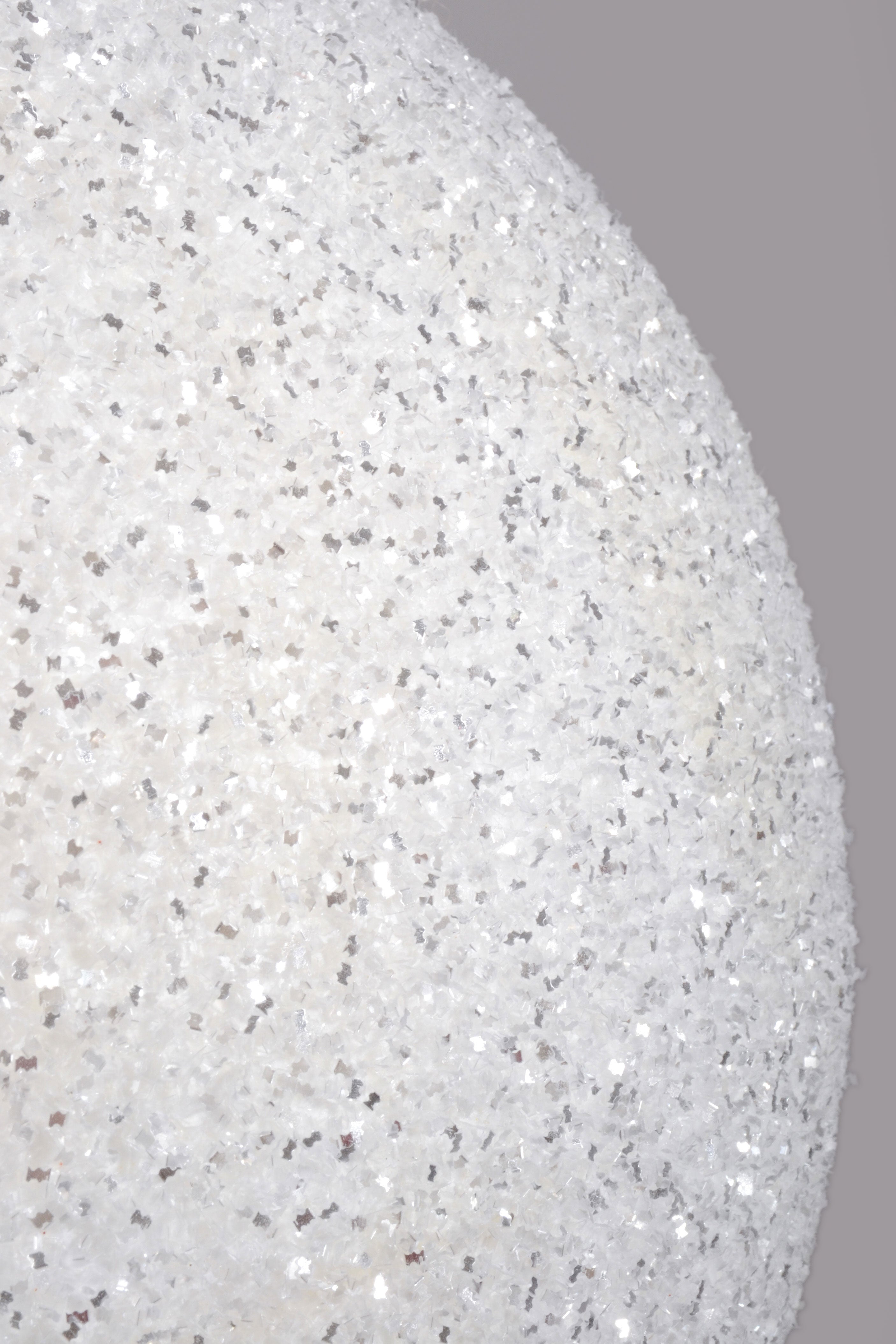 400MM Ball Ornament With Sequin White