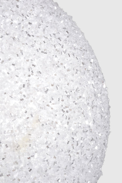 300MM  Ball Ornament With Sequin White
