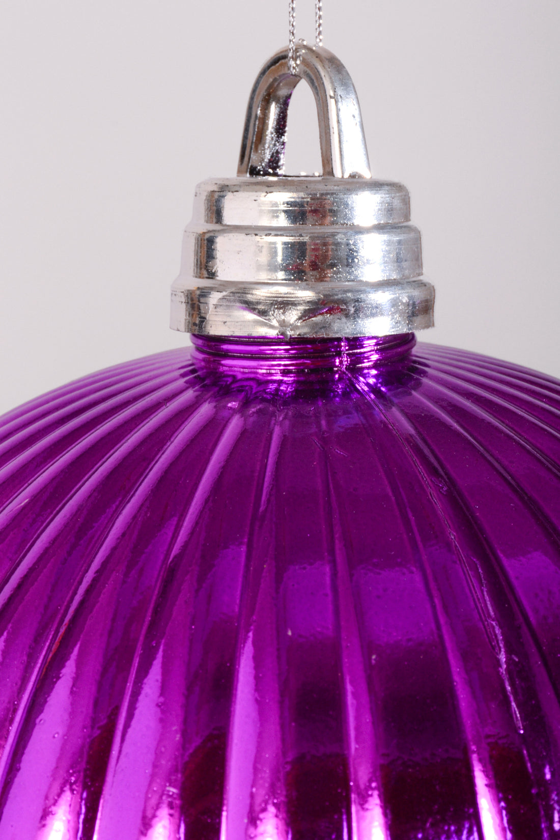 250MM Shiny Pumpkin Ball Ornament Purple