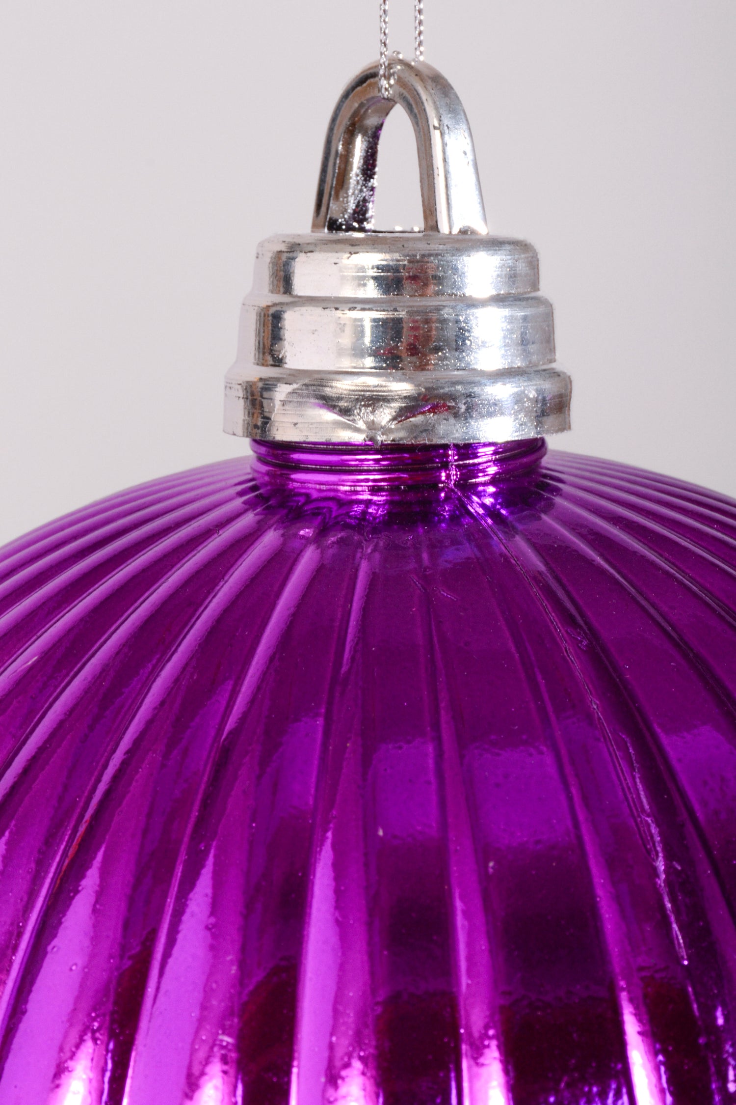 250MM Shiny Pumpkin Ball Ornament Purple