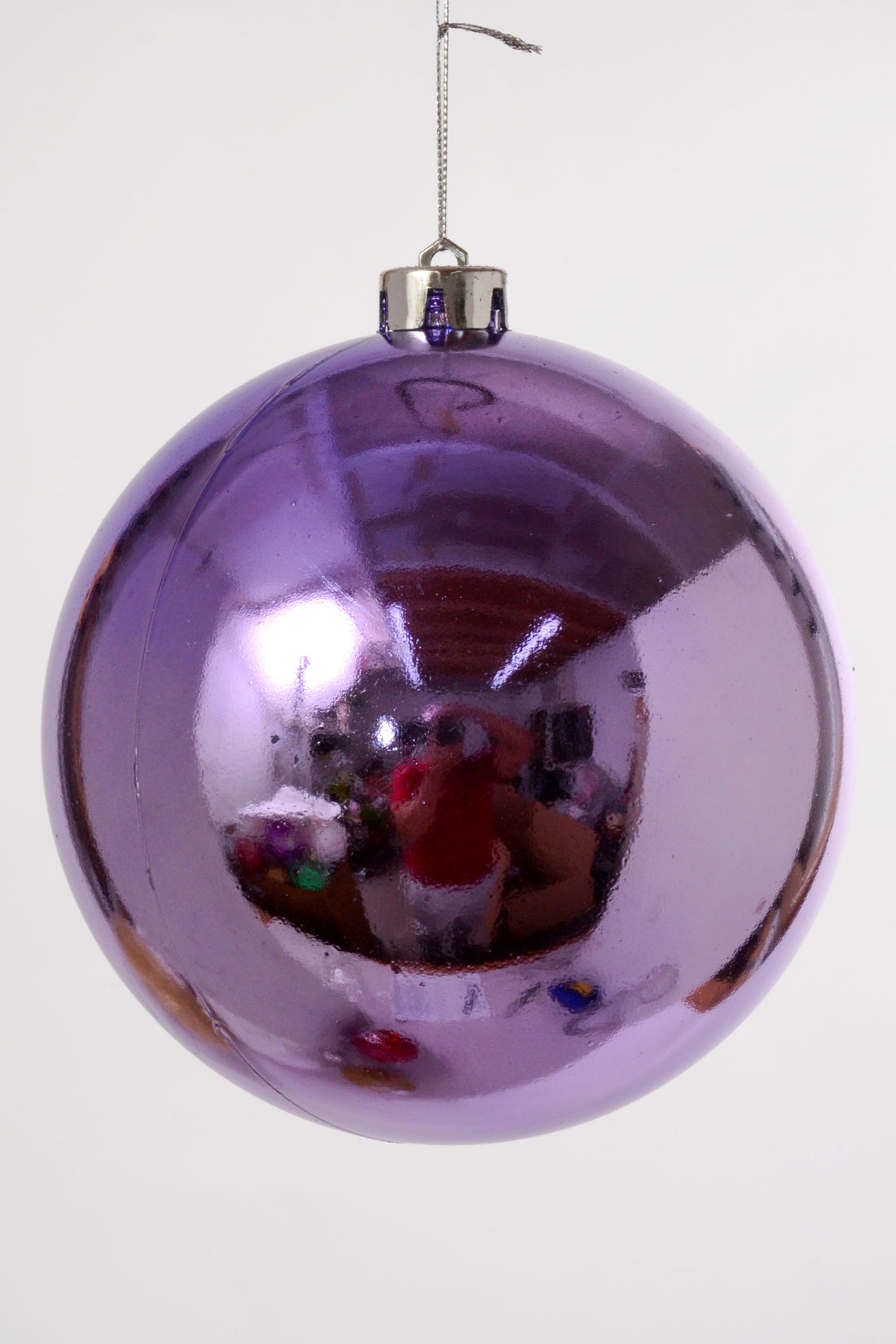 150MM Shiny Plastic Ball Ornament Lavender