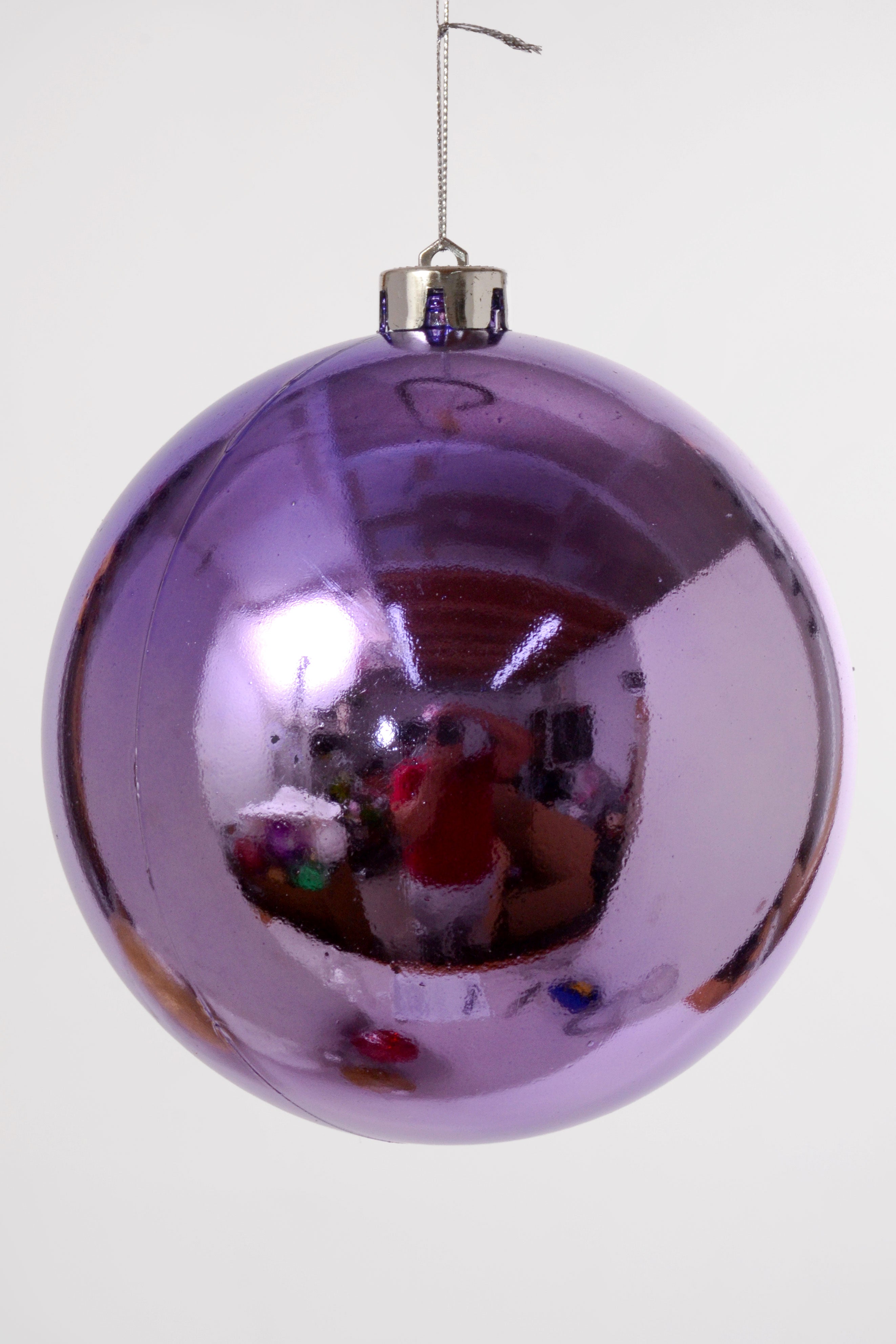 150MM Shiny Plastic Ball Ornament Lavender