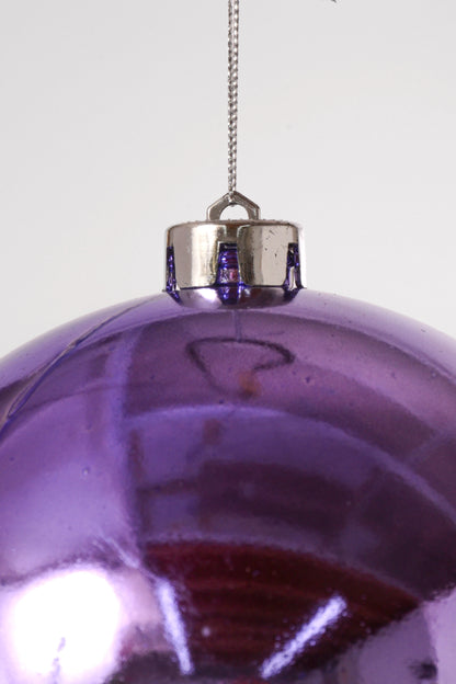 150MM Shiny Plastic Ball Ornament Lavender