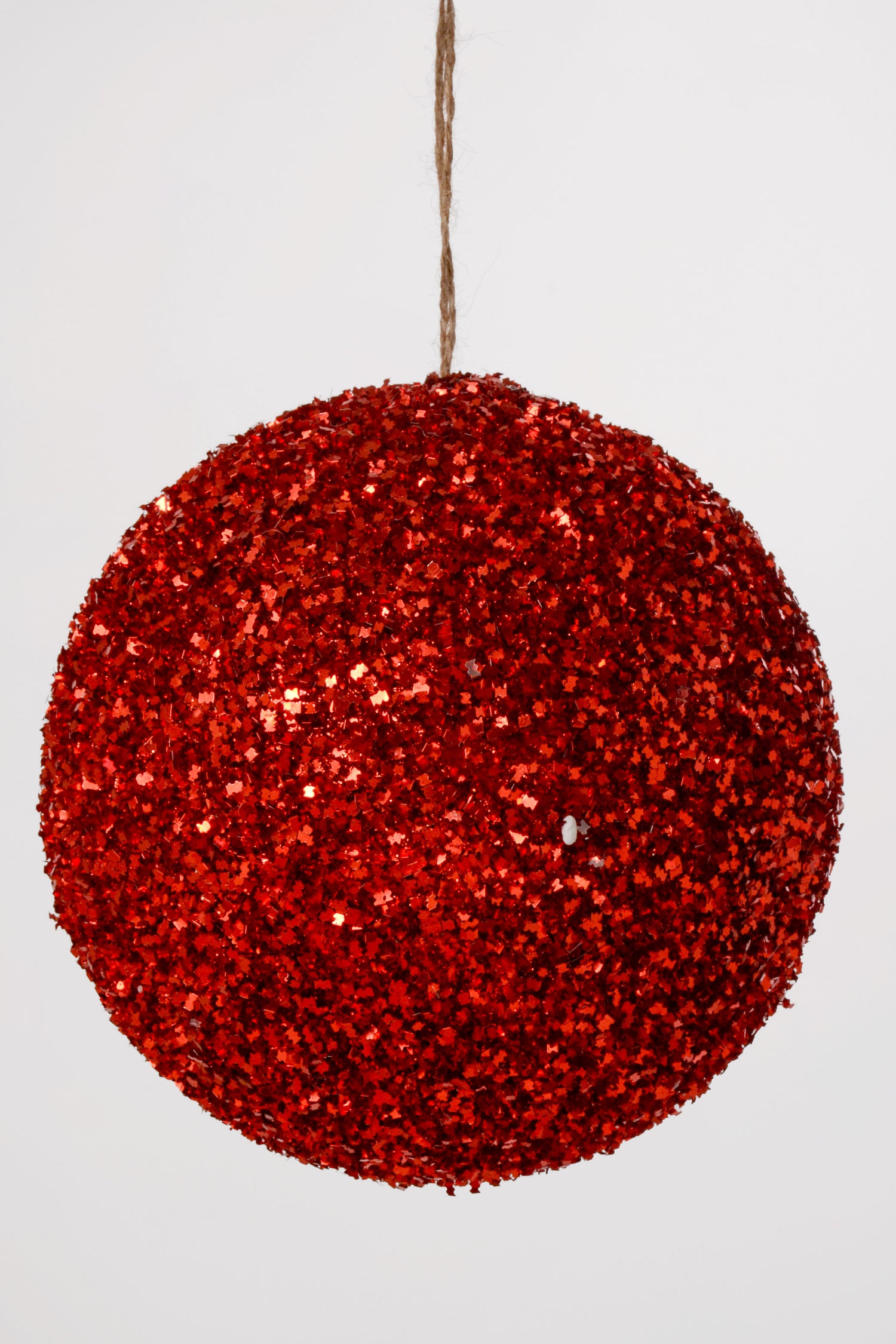 150MM Ball Ornament With Sequin Red