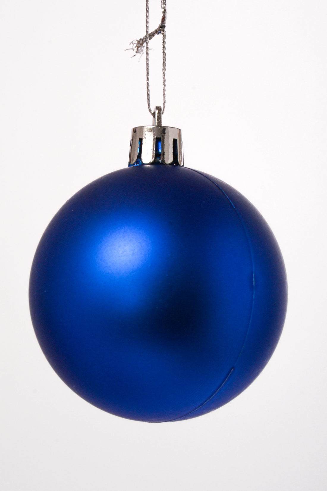 60MM Matte Plastic Ornament Ball Bx/12 Royal Blue