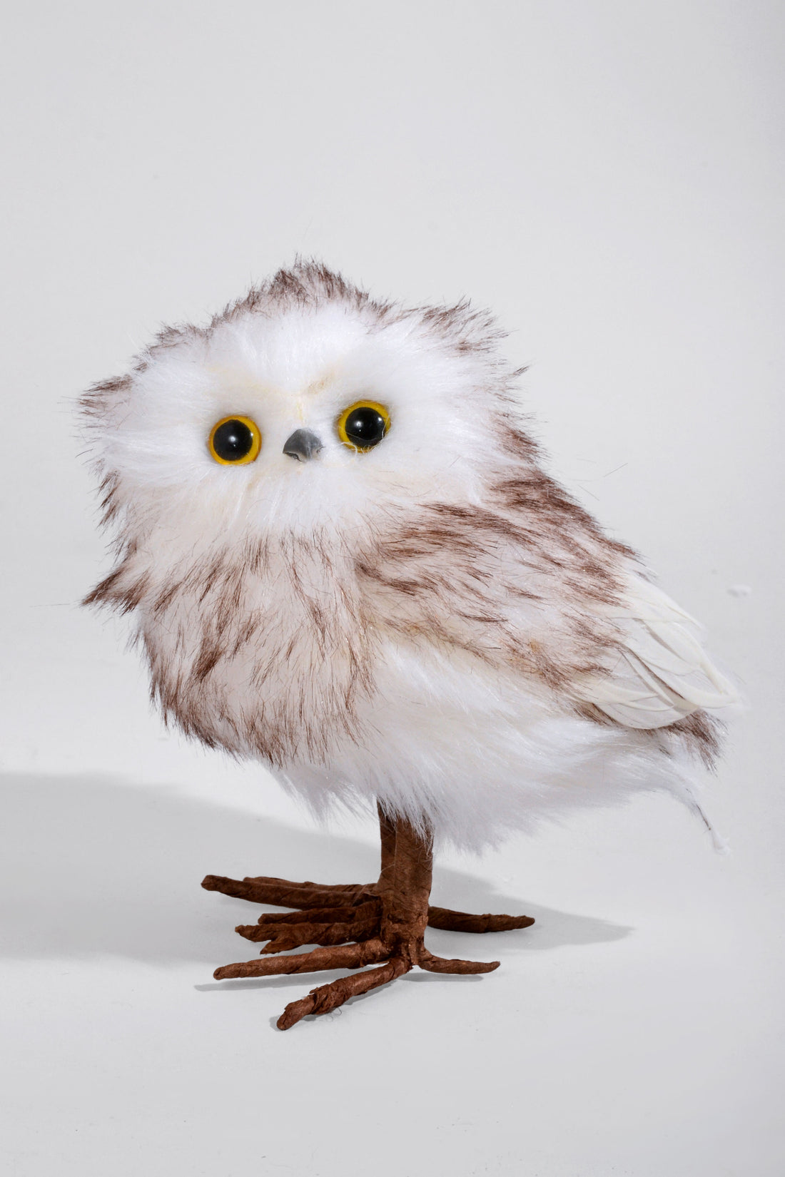 6" x 5.5"H Owl Light Brown/White