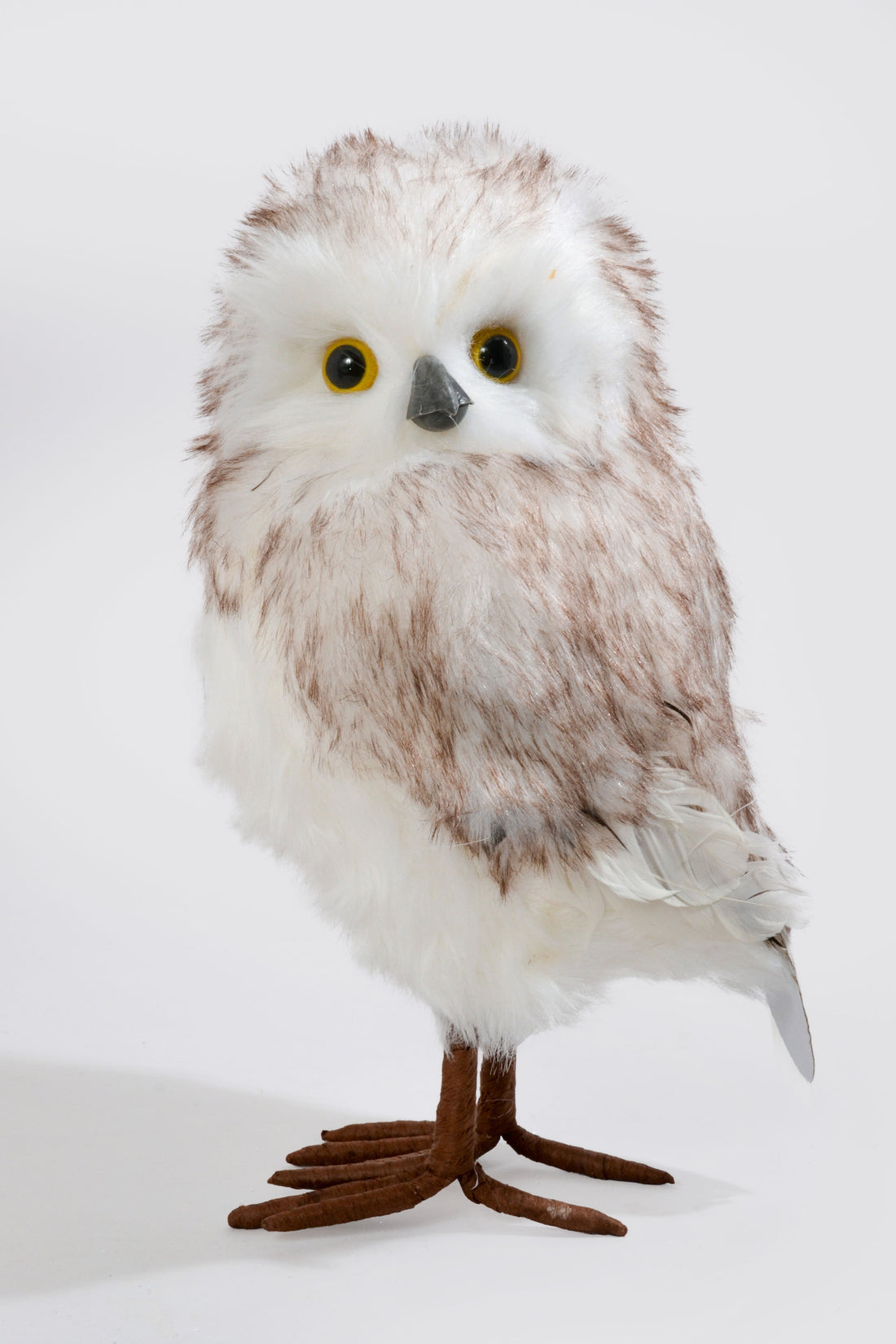 7.5" x 12.5"H Owl Light Brown/White