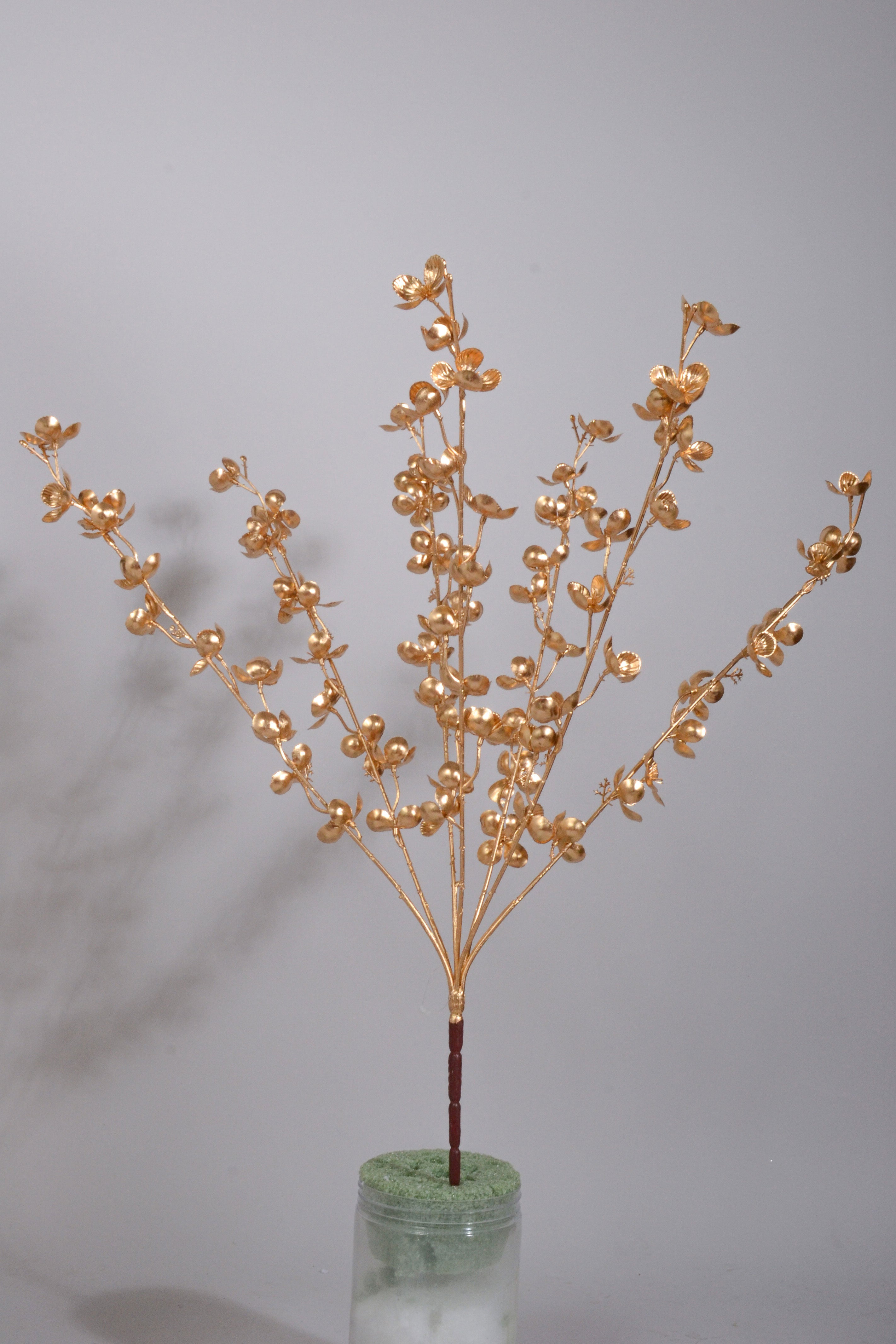 22" Metallic Eucalyptus Bush Gold