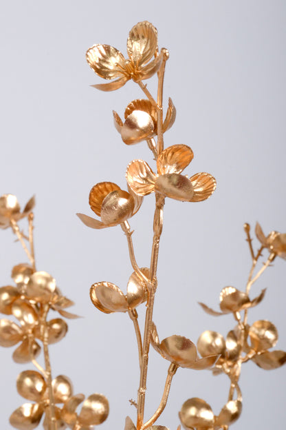 22" Metallic Eucalyptus Bush Gold