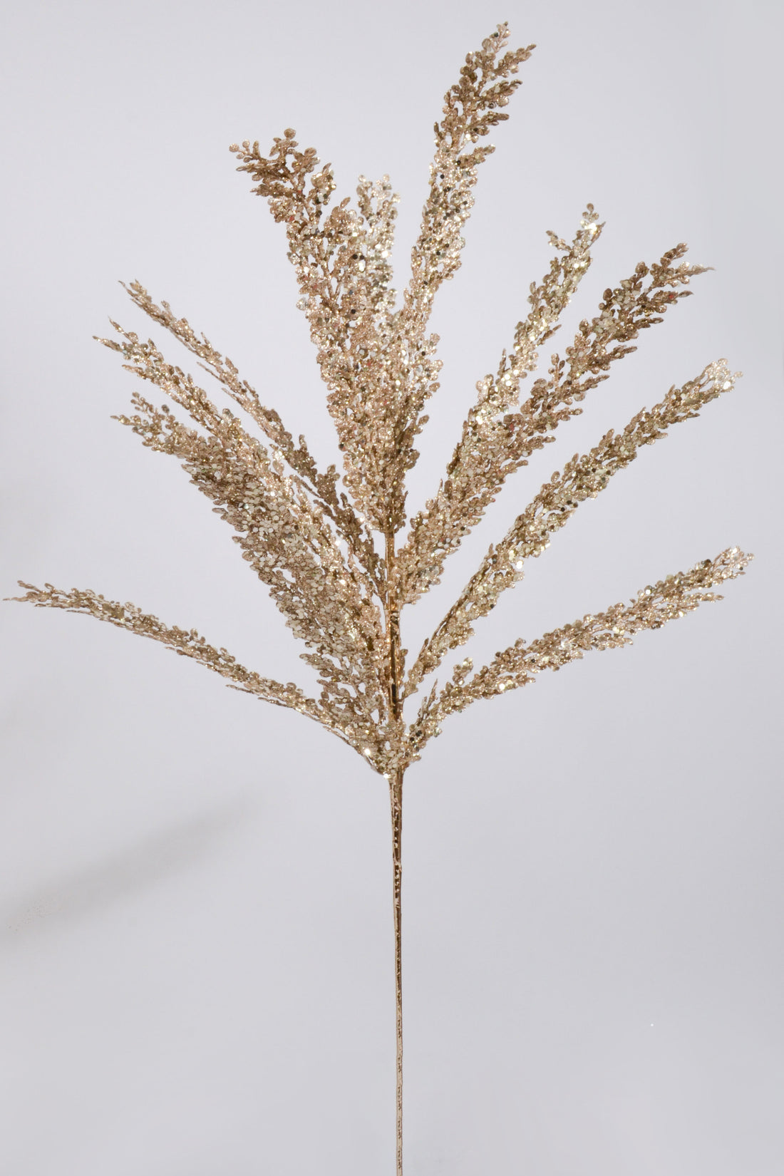 29" Glitter Fern Bush Champagne