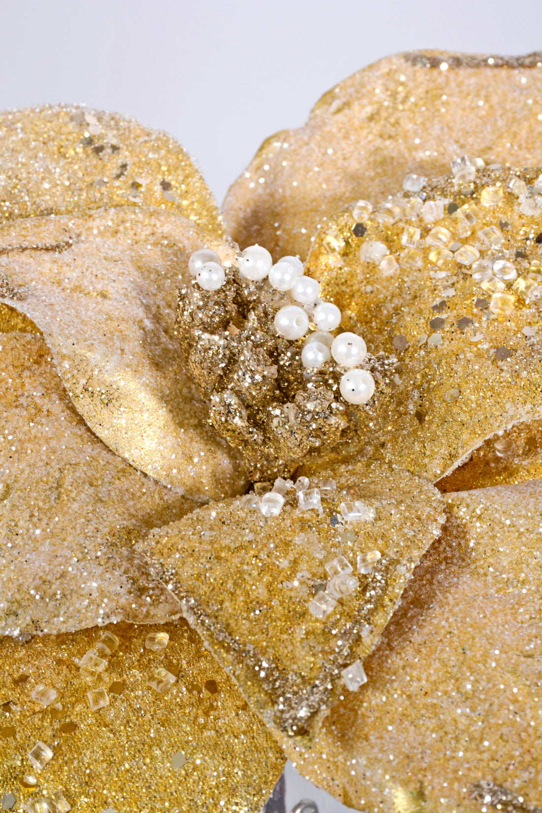 9&quot; Poinsettia Pick Gold