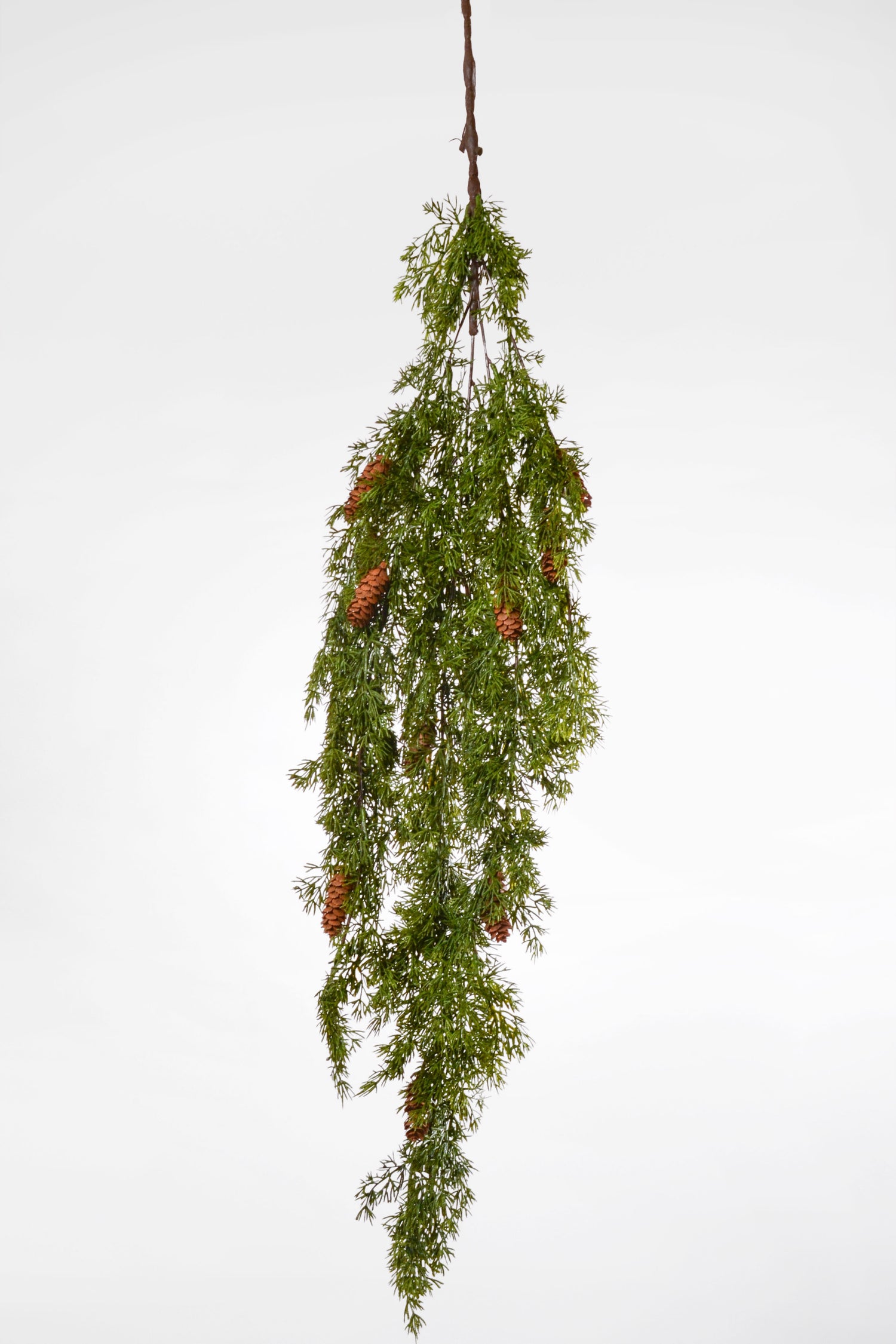 41" Hanging Cedar Spray With Pinecone Green