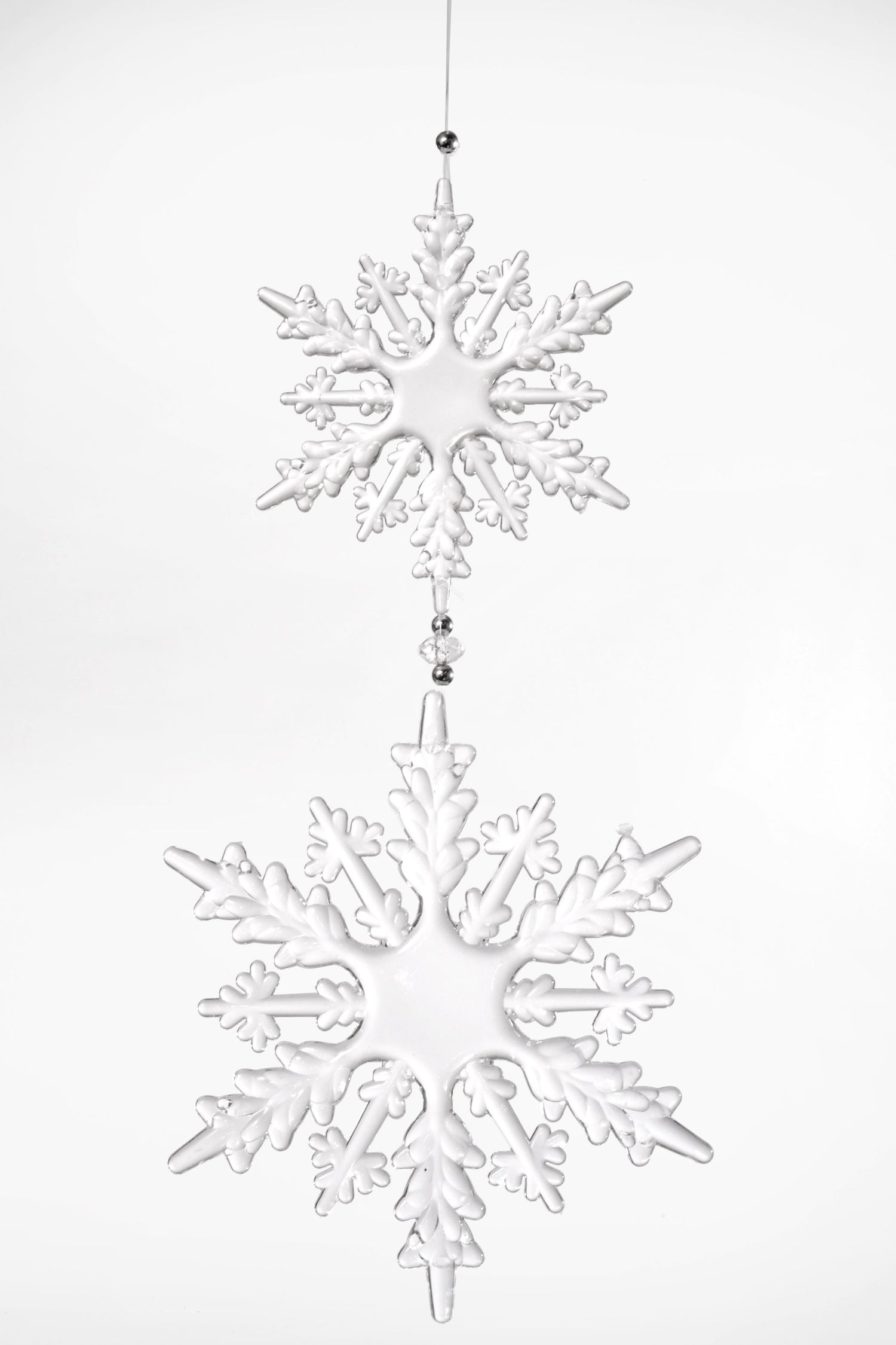 12" Hanging Snowflake Clear