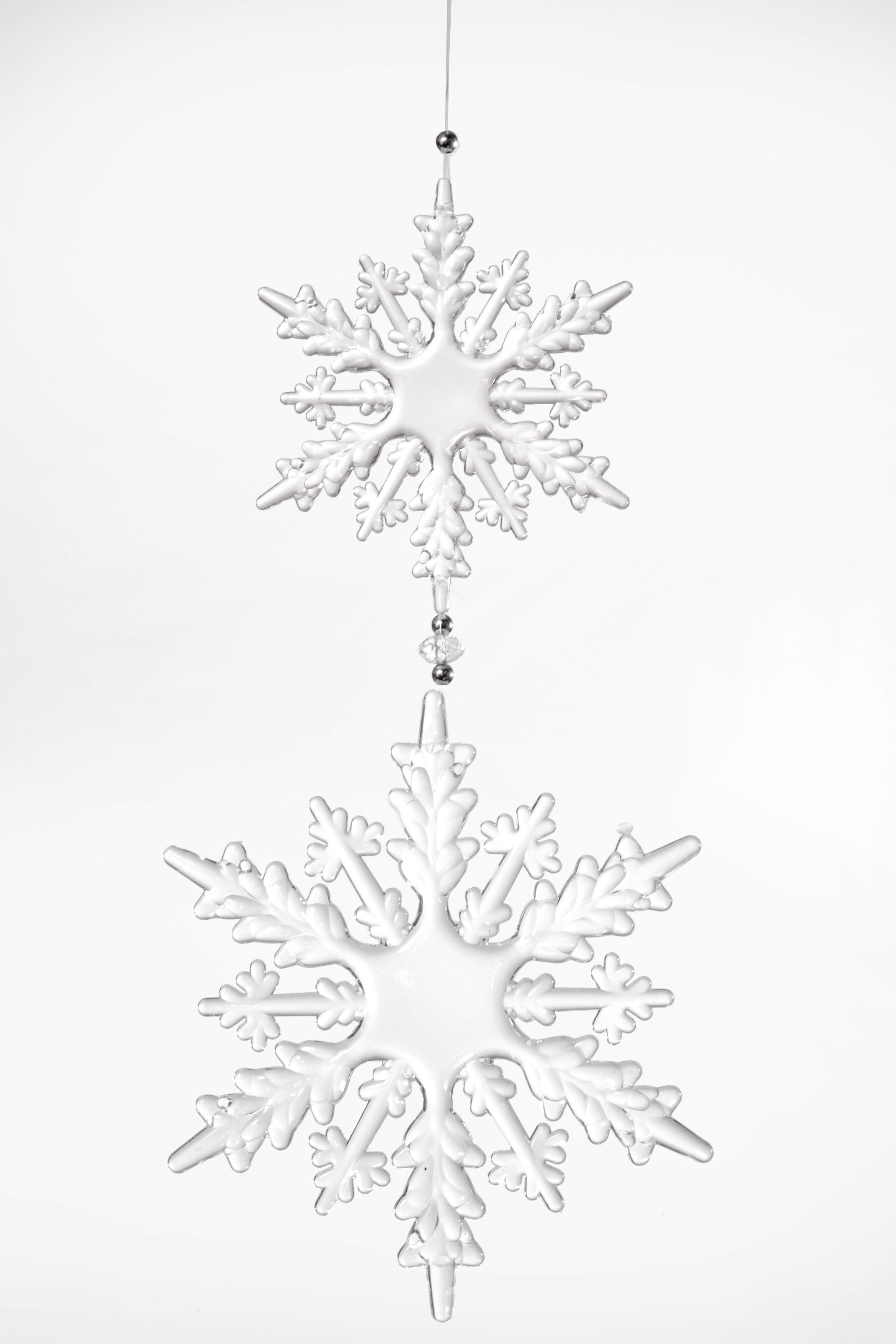 12" Hanging Snowflake Clear