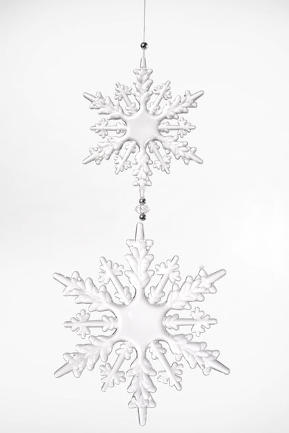12" Hanging Snowflake Clear