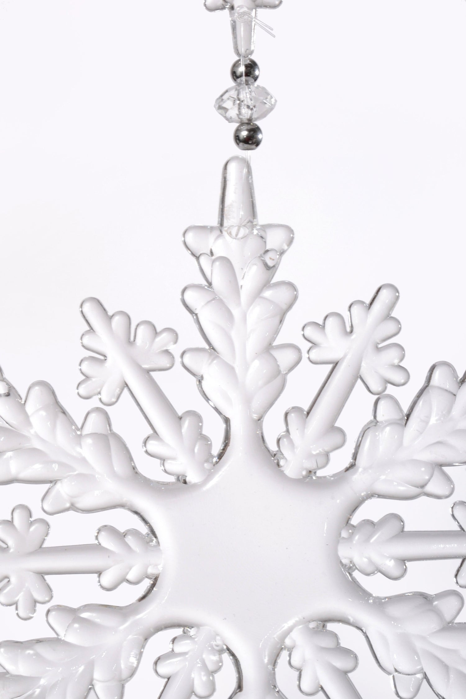 12" Hanging Snowflake Clear