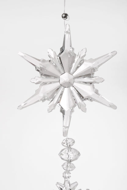 12" Hanging Snowflake Clear