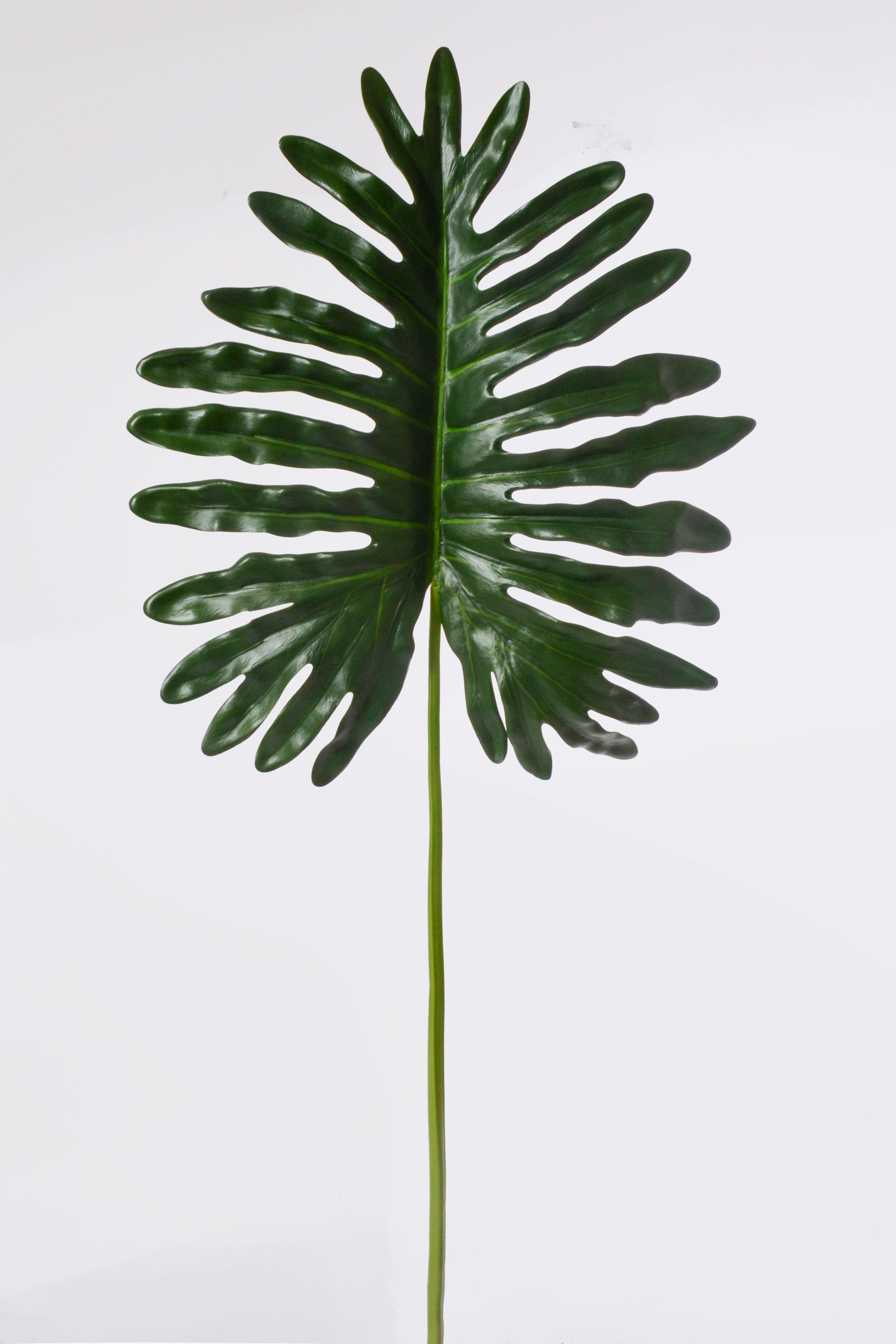 41" Artificial Selloum Leaf Stem Green
