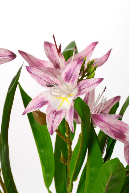 18" Artificial Cymbidium Orchid Bush Lavender