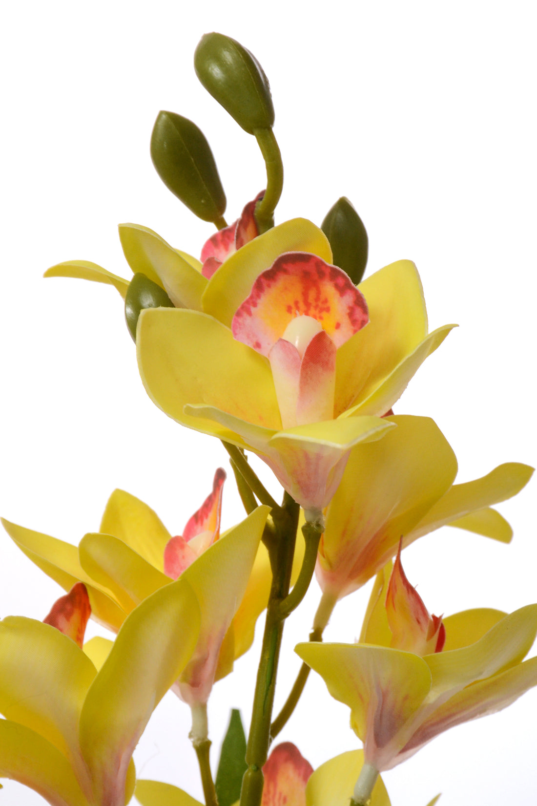 19" Artificial Mini Cymbidium Bush Yellow