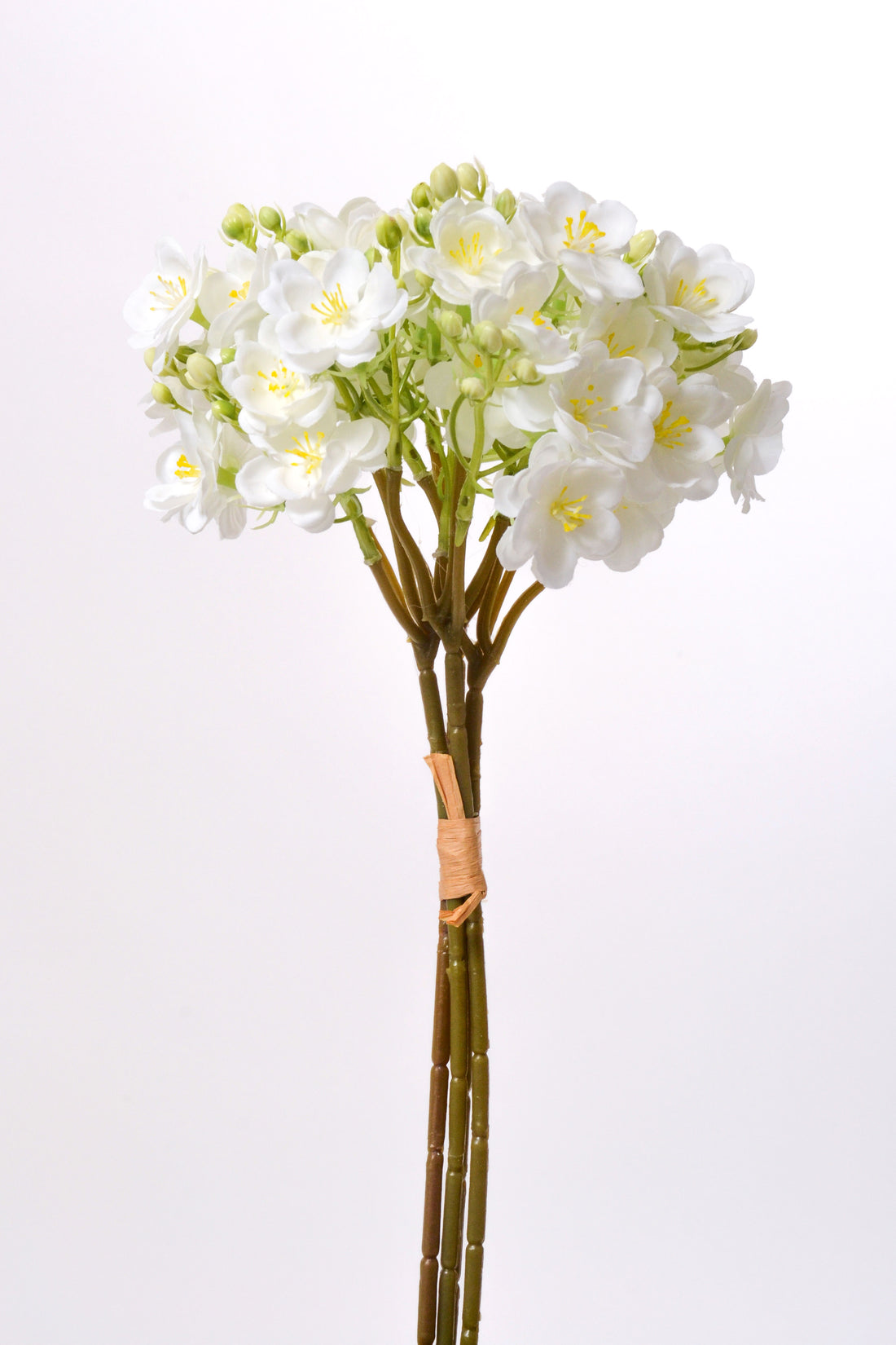 15" Silk Rose Amyrtle Bush White